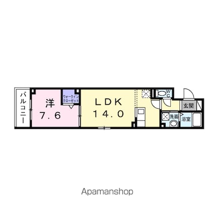 ＣＲＥＶＡＮＣＥ亀戸[1LDK/48.97m2]の間取図