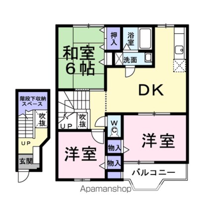 広島県広島市安佐南区祇園７丁目[3LDK/65.57m2]の間取図