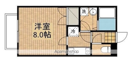 エクストールベル[1K/26.5m2]の間取図