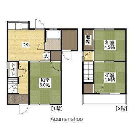 五二信住宅[3DK/49.14m2]の間取図