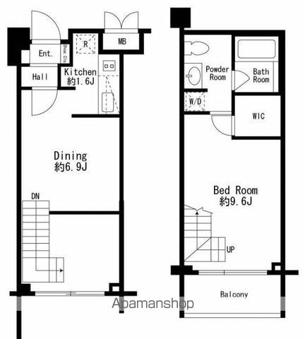 【世田谷区玉川台のマンションの間取り】