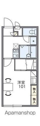 レオパレスコーポ　藤原[1K/23.18m2]の間取図