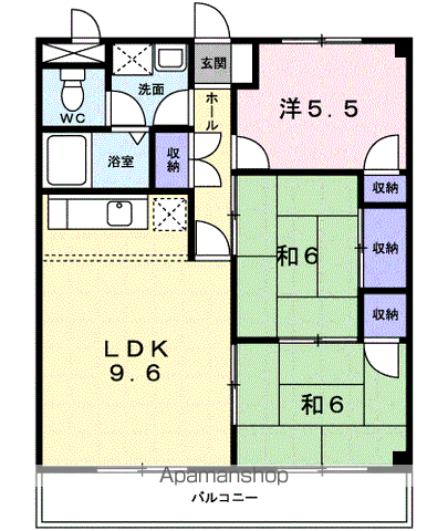 小平市喜平町のマンションの間取り