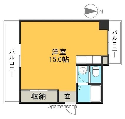 ＭＯＲＩマンション[1R/32m2]の間取図
