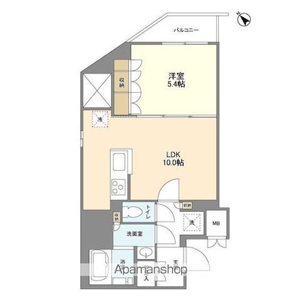 ＫＵＲＡＭＡＥ２１４[1LDK/40.89m2]の間取図