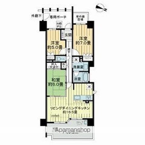 ライオンズ新神戸山の手レジデンスの間取り写真