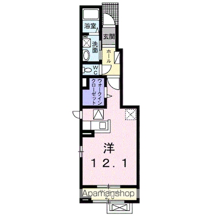 フェリス　カーサ　Ａ[1R/36.25m2]の間取図