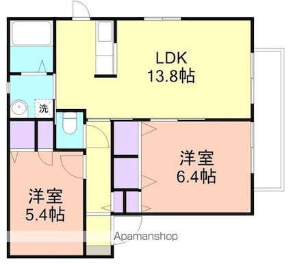 アン・セリジェⅡ[2LDK/58.1m2]の間取図