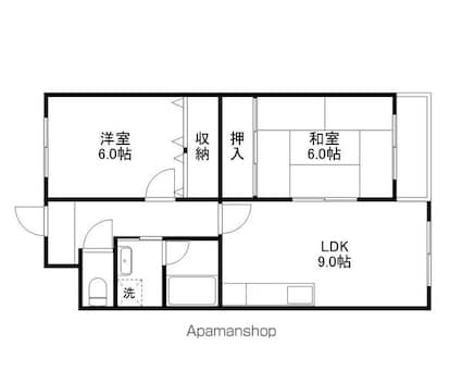 エクシードＳＳ[2LDK/54.71m2]の間取図