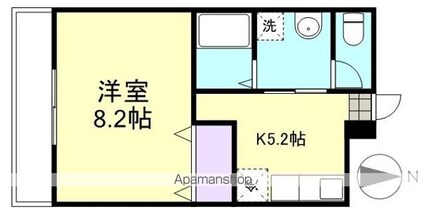 ビュー倉敷[1K/30.28m2]の間取図