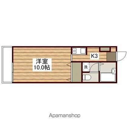 フォブール山田[1K/27.5m2]の間取図