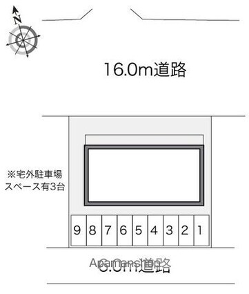 レオパレスサンモリッツ[1K/23.71m2]の配置図