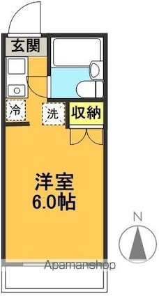 パインヒル[1K/19m2]の間取図
