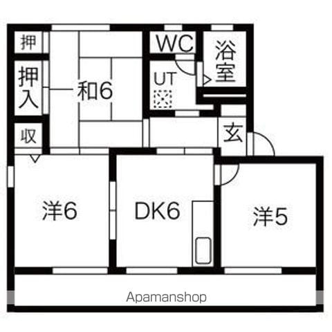 岐阜市日置江のアパートの間取り