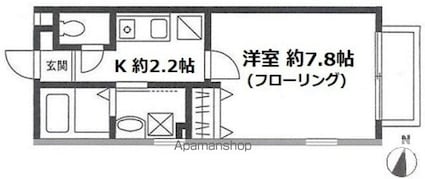 ＰＩＮＩＮ　ＣＡＳＡ[1K/26.05m2]の間取図