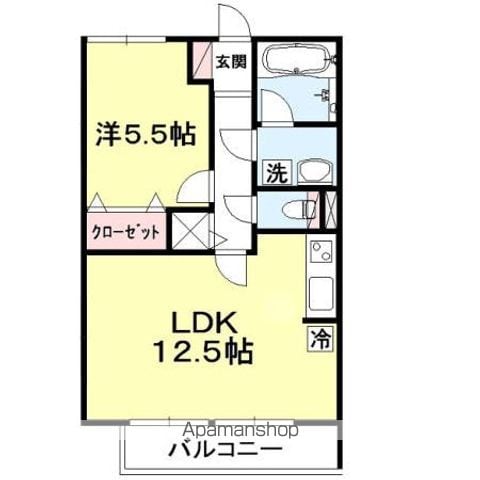 【世田谷区大蔵のアパートの間取り】