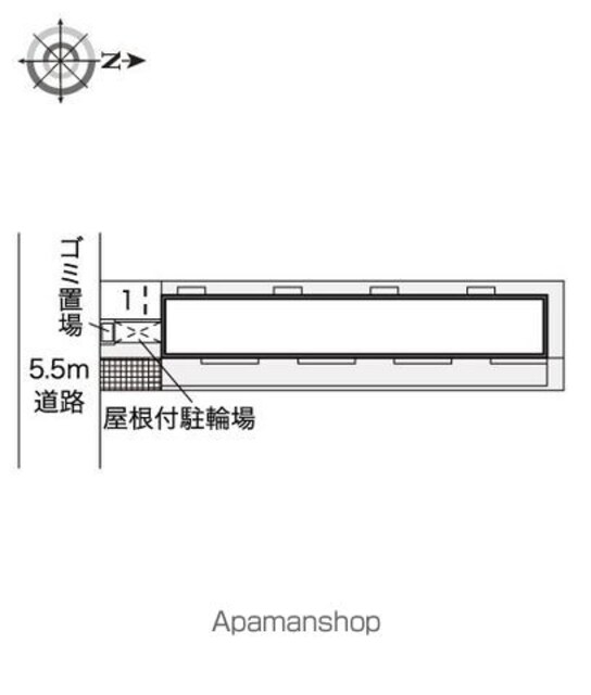 レオネクストグランアーク[1K/21.2m2]の配置図