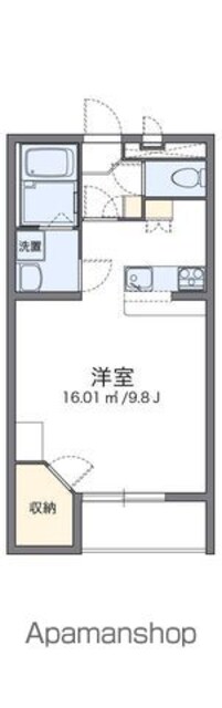 レオパレス松山インター[1K/31.33m2]の間取図