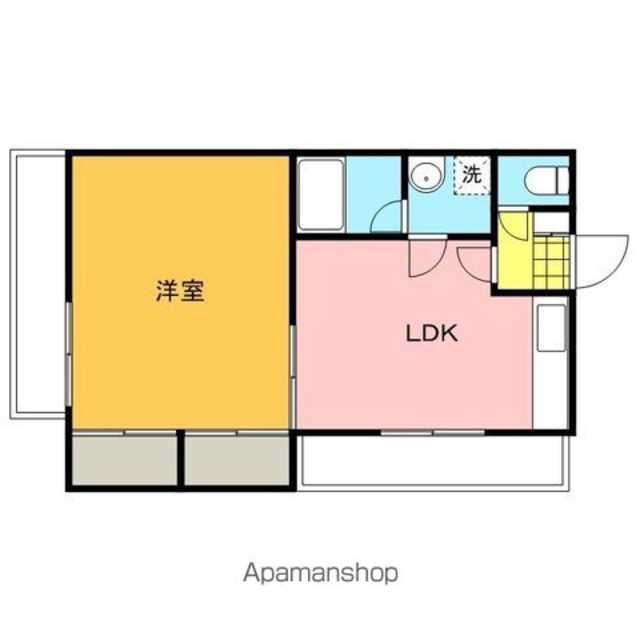 広島県広島市南区翠５丁目[1DK/40.18m2]の間取図