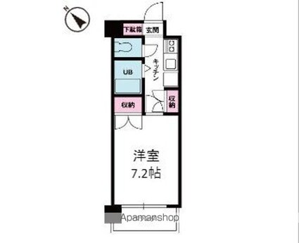 ジョイフル第５祝谷[1K/23.49m2]の間取図