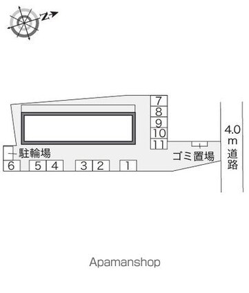 レオパレスカナル[1K/23.71m2]の配置図
