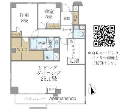 ｈｏｗｆｆ　ＲＥＬＡＸ三軒茶屋[2LDK/97.66m2]の間取図