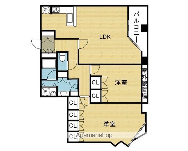 夕陽丘イクスの間取り写真