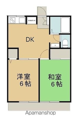 コーポアボンリー[2DK/41m2]の間取図