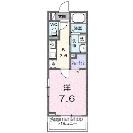フェリーチェ　ピーノ[1K/27.66m2]の間取図
