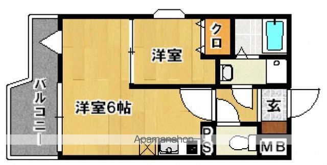 アンジェラス西新IIの間取り写真
