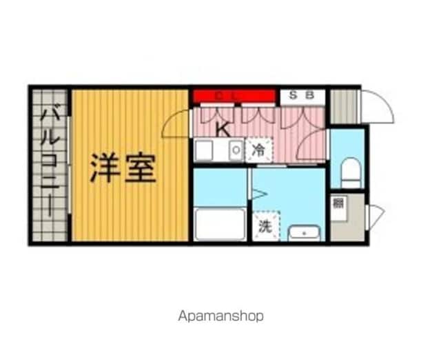 コーポ中里[1K/25.09m2]の間取図