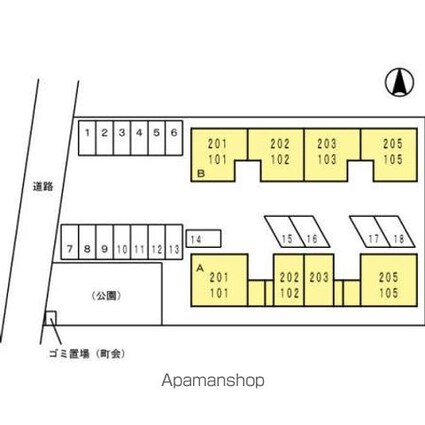 リバティーフジ　Ｂ[2DK/46.37m2]の配置図