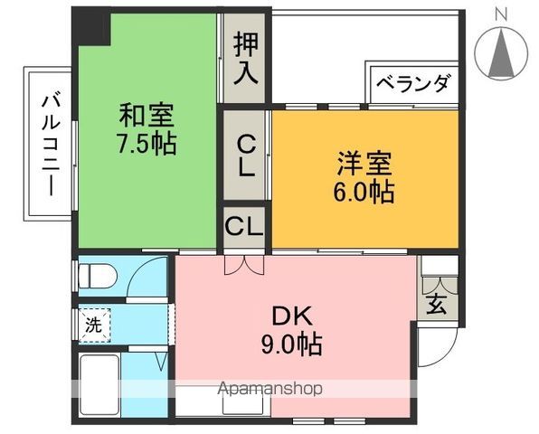 フラット南光台の間取り写真