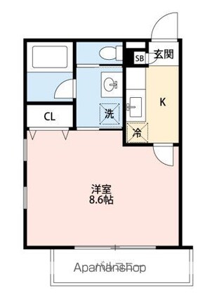 ＳＡＫＵＲＡ田園調布[1K/25.96m2]の間取図