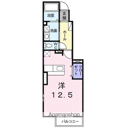 ヴィラ・サニーヒルＢ[1R/32.9m2]の間取図