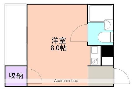 フォレストコート和歌浦東[1R/18m2]の間取図