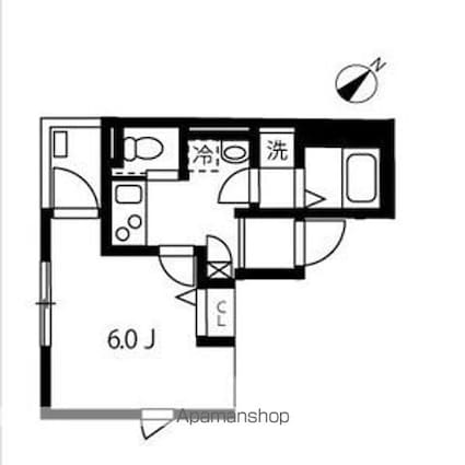 ブロッサムテラス滝野川[1K/21.8m2]の間取図