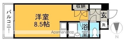 ビッグバン和光Ⅱ[1R/21.6m2]の間取図