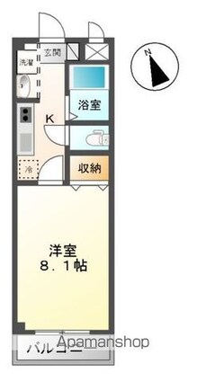 ドリーム７８[1K/24.9m2]の間取図