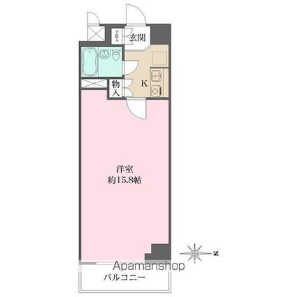 藤和半蔵門コープ[1K/36.93m2]の間取図