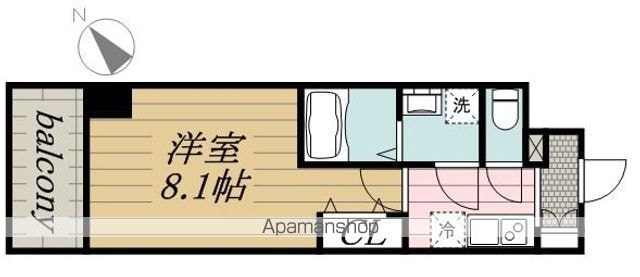 アイル東京向島参番館[1K/26.24m2]の間取図