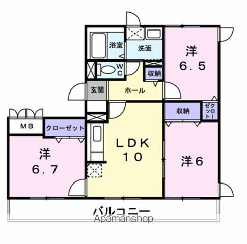 【グランジュール　ＫＯＥＩの間取り】