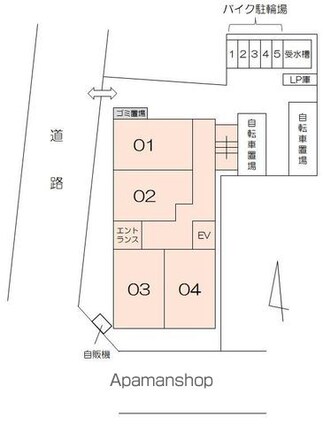 香川県高松市通町[1LDK/30.6m2]の配置図