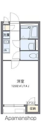 クレイノＯＬＩＶＥ[1K/22.84m2]の間取図