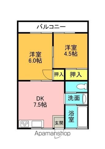 クレセントの間取り写真