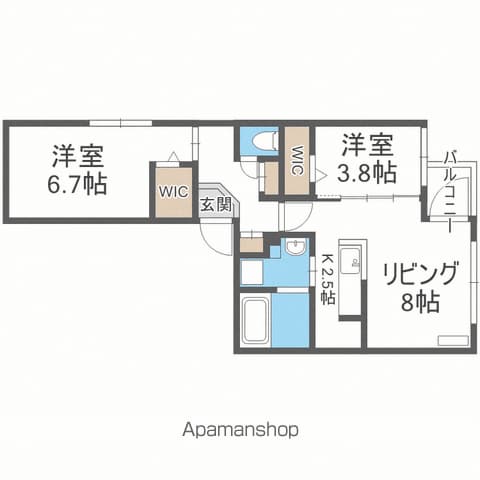 ECOA厚別南の間取り写真