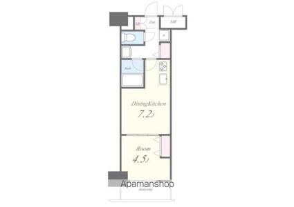 ＲＯＯＴｓ　Ｓｈｉｎｊｕｋｕ　Ｗａｋａｍａｔｓｕｃｈｏ（ルーツシ[1DK/30.21m2]の間取図