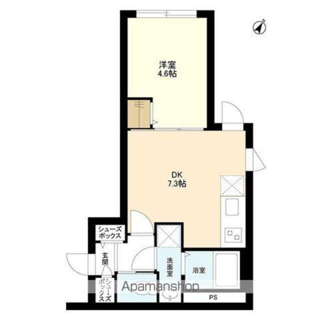 ウェルスクエアイズム木場[1DK/29.24m2]の間取図