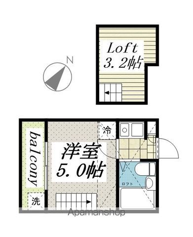 【清瀬市松山のアパートの間取り】