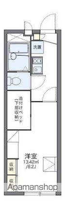 レオパレスＧフォレスト沼袋[1K/22.35m2]の間取図